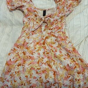 Floral Pink and Orange Dress MINKPINK